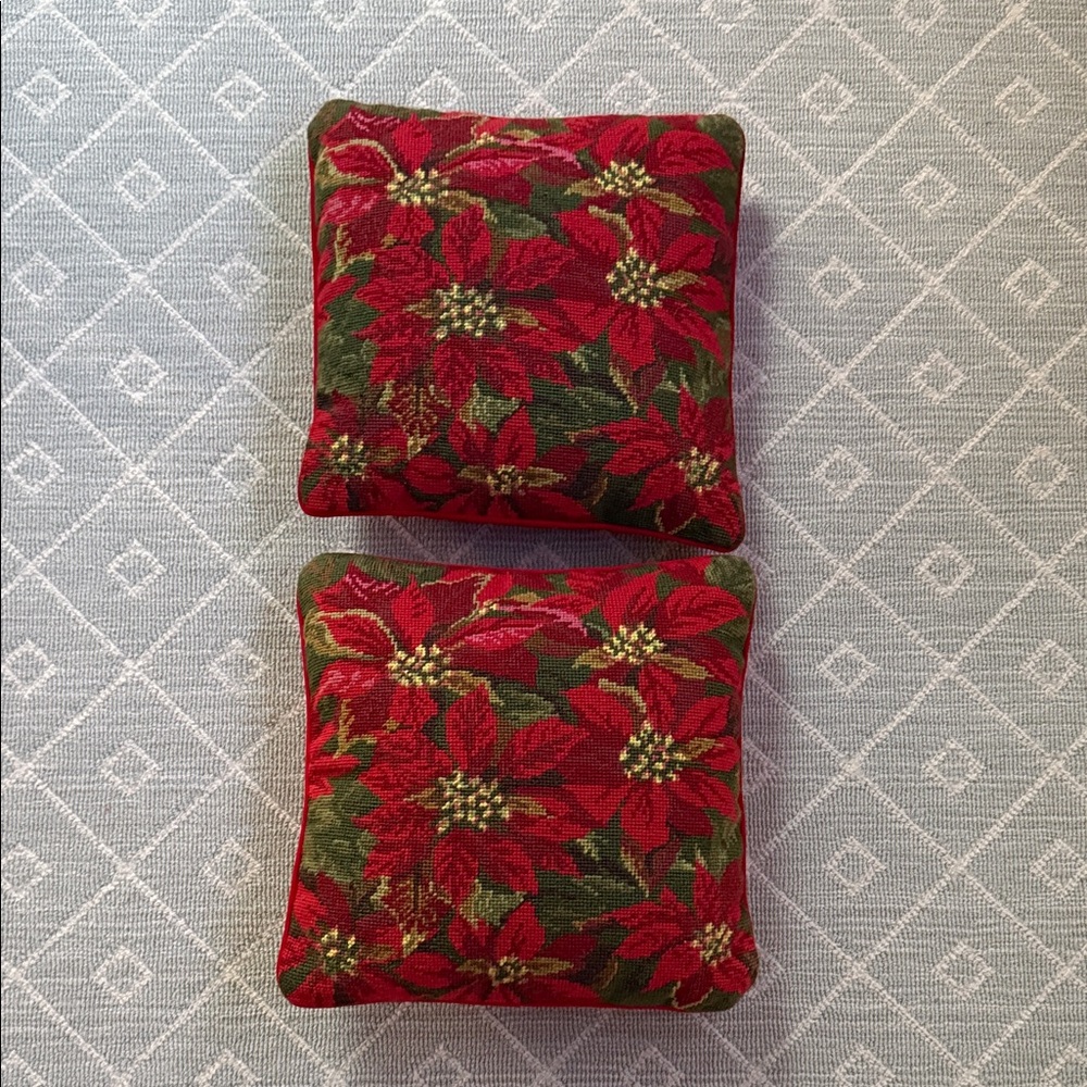 Festive Poinsettia Pillows